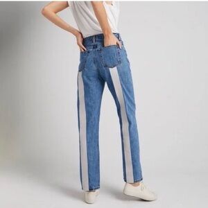 Still Here NYC Childhood Straight-Fit Painted Jeans